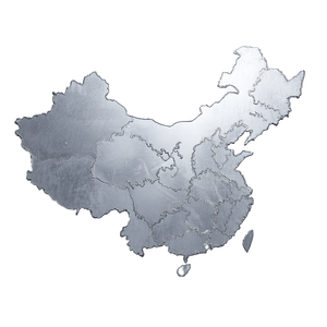 Metallic China Map Vinyl Car Decal Sticker – Waterproof & UV-Resistant 3.4133333333333336"