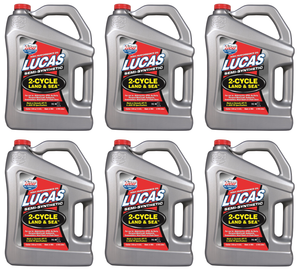 6x Lucas Oil Land & Sea  Racing Oil | 1 Gallon Jug - Semi-Synthetic | Exceeds Industry Performance