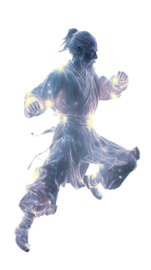 Energy Martial Artist Vinyl Car Decal Sticker – Waterproof & UV-Resistant 4.8533333333333335"