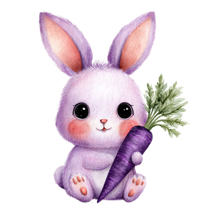 Bunny With Carrot V6 Vinyl Car Decal Sticker – Waterproof & UV-Resistant 6.826666666666667"