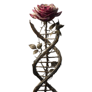 Dna Spiral Rose Vinyl Car Decal Sticker – Waterproof & UV-Resistant 6.826666666666667"