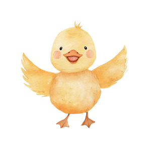 Happy Duckling Clipart V2 Vinyl Car Decal Sticker – Waterproof & UV-Resistant 3.4133333333333336"