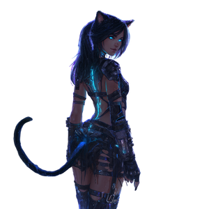 Cyberpunk Catwoman V4 Vinyl Car Decal Sticker – Waterproof & UV-Resistant 3.4133333333333336"