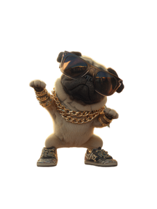 Stylish Breakdancing Pug V3 Vinyl Car Decal Sticker – Waterproof & UV-Resistant 8.213333333333333"