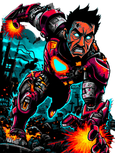 Iron Man Armor V7 Vinyl Car Decal Sticker – Waterproof & UV-Resistant 8.213333333333333"