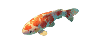 Cartoon Koi Fish Vinyl Car Decal Sticker – Waterproof & UV-Resistant 5.4