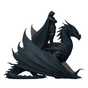 Shadow Dragon Rider Vinyl Car Decal Sticker – Waterproof & UV-Resistant 3.4133333333333336"