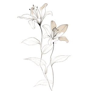 Tiger Lilies Drawing V2 Vinyl Car Decal Sticker – Waterproof & UV-Resistant 3.4133333333333336"