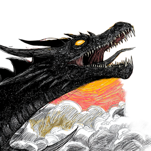Evil Dragon Sketch Vinyl Car Decal Sticker – Waterproof & UV-Resistant 3.4133333333333336"