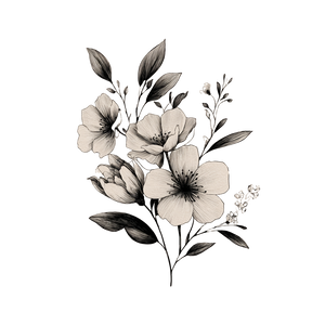 Flower Cluster V2 Vinyl Car Decal Sticker – Waterproof & UV-Resistant 3.4133333333333336"