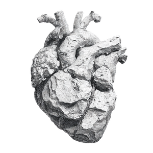 Stone Heart Drawing Vinyl Car Decal Sticker – Waterproof & UV-Resistant 3.4133333333333336"
