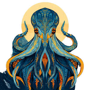 Bioluminescent Octopus V9 Vinyl Car Decal Sticker – Waterproof & UV-Resistant 6.826666666666667"