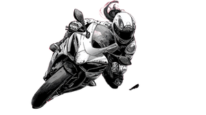 Manga Motorcyclist V2 Vinyl Car Decal Sticker – Waterproof & UV-Resistant 5.4