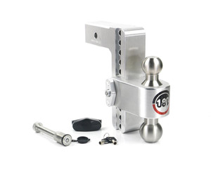 Weigh Safe Trailer Hitch Ball Mount | 180 Degree Turnover | Fits 2-1/2 Inch Receiver | Adjustable 8-inch Drop | Stowable | 8000lb/18500lb Gross Weight | Stainless Steel Dual Ball Weigh Safe Trailer Hitch Ball Mount | 180 Degree Turnover | Fits 2-1/2 Inch Receiver | Adjustable 8-inch Drop | Stowable | 8000lb/18500lb Gross Weight | Stainless Steel Dual Ball