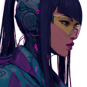 Cyberpunk Girl V71 Vinyl Car Decal Sticker – Waterproof & UV-Resistant 3.4133333333333336"