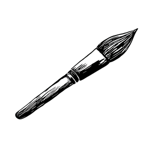 Simple Paint Brush Vinyl Car Decal Sticker – Waterproof & UV-Resistant 6.826666666666667"