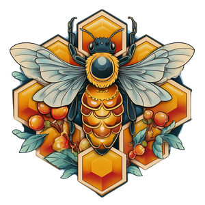 Queen Bee Tattoo Vinyl Car Decal Sticker – Waterproof & UV-Resistant 3.4133333333333336"