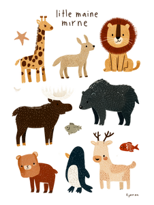 Playful Animal Illustrations V2 Vinyl Car Decal Sticker – Waterproof & UV-Resistant 4.1066666666666665"