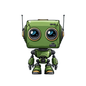 Futuristic Cartoon Robot V2 Vinyl Car Decal Sticker – Waterproof & UV-Resistant 6.826666666666667"