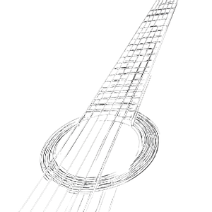 Guitar Strings Close-Up V2 Vinyl Car Decal Sticker – Waterproof & UV-Resistant 6.826666666666667"