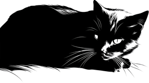 Cute Cat Silhouette V3 Vinyl Car Decal Sticker – Waterproof & UV-Resistant 2.72"