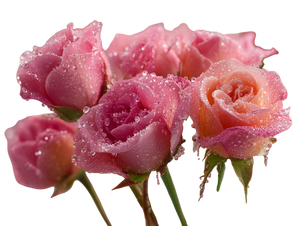Pink Rose Bouquet V4 Vinyl Car Decal Sticker – Waterproof & UV-Resistant 3.0933333333333333"