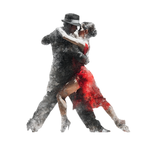 Elegant Tango Dancers Vinyl Car Decal Sticker – Waterproof & UV-Resistant 3.4133333333333336"