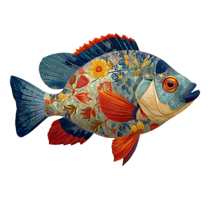 Patterned Fish Vinyl Car Decal Sticker – Waterproof & UV-Resistant 6.826666666666667"