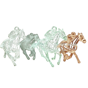 Neon Horse Race Vinyl Car Decal Sticker – Waterproof & UV-Resistant 6.826666666666667"
