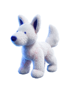 Fortnite Dog Plushy Vinyl Car Decal Sticker – Waterproof & UV-Resistant 4.0"