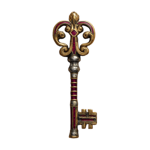 Ornate Brass Key V3 Vinyl Car Decal Sticker – Waterproof & UV-Resistant 3.4133333333333336"