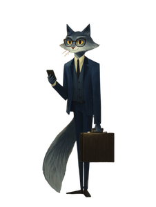 Business Cat Professional Vinyl Car Decal Sticker – Waterproof & UV-Resistant 8.213333333333333"