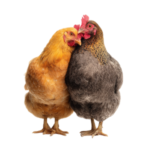 Hugging Hens Vinyl Car Decal Sticker – Waterproof & UV-Resistant 3.4133333333333336"