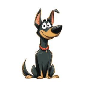 Cartoon Dog V34 Vinyl Car Decal Sticker – Waterproof & UV-Resistant 3.4133333333333336"