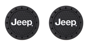 2x Officially Licensed Round Jeep Logo Beverage Coasters | Easy To Clean | Set Of 2 2x Officially Licensed Round Jeep Logo Beverage Coasters | Easy To Clean | Set Of 2