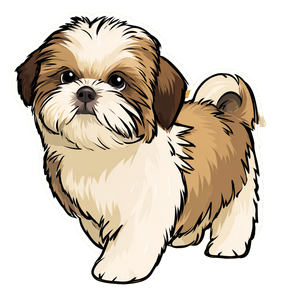 Cute Shih Tzu Puppy V3 Vinyl Car Decal Sticker – Waterproof & UV-Resistant 6.93333333333333