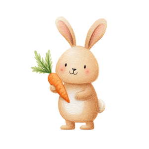 Cute Brown Rabbit Vinyl Car Decal Sticker – Waterproof & UV-Resistant 6.826666666666667"