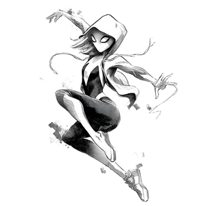 Spider Gwen Sketch Vinyl Car Decal Sticker – Waterproof & UV-Resistant 3.4133333333333336"