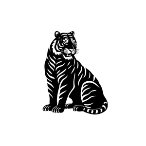 Vintage Tiger Logo V2 Vinyl Car Decal Sticker – Waterproof & UV-Resistant 6.826666666666667"