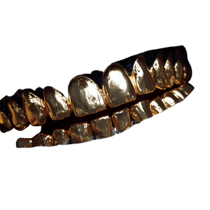 Golden Teeth Smile V4 Vinyl Car Decal Sticker – Waterproof & UV-Resistant 3.4133333333333336"
