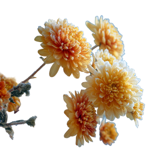 Frosted Chrysanthemums Vinyl Car Decal Sticker – Waterproof & UV-Resistant 3.4133333333333336"