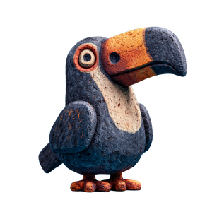 Cartoon Toucan Toy Vinyl Car Decal Sticker – Waterproof & UV-Resistant 6.826666666666667"
