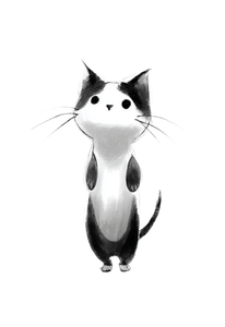 Cute Cartoon Cat V64 Vinyl Car Decal Sticker – Waterproof & UV-Resistant 8.853333333333333"