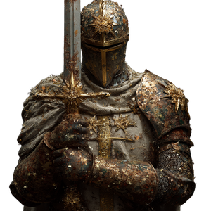 Golden Templar Knight V3 Vinyl Car Decal Sticker – Waterproof & UV-Resistant 3.4133333333333336"