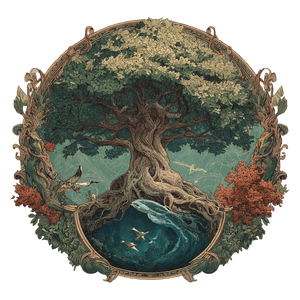 Yggdrasil World Tree V5 Vinyl Car Decal Sticker – Waterproof & UV-Resistant 3.4133333333333336"
