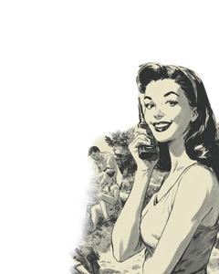 50S Camping Scene Vinyl Car Decal Sticker – Waterproof & UV-Resistant 8.0"