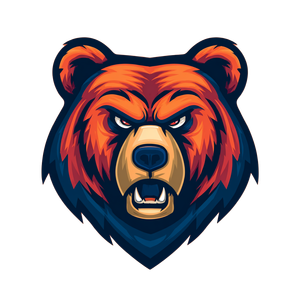 Bear Head Mascot V3 Vinyl Car Decal Sticker – Waterproof & UV-Resistant 3.4133333333333336"