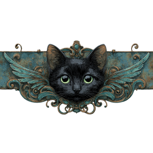 Victorian Fae Cat Vinyl Car Decal Sticker – Waterproof & UV-Resistant 3.4133333333333336"