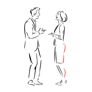 Surprised Couple Greeting Vinyl Car Decal Sticker – Waterproof & UV-Resistant 3.4133333333333336"