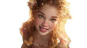 Cheerful Golden Fairy Vinyl Car Decal Sticker – Waterproof & UV-Resistant 2.72"